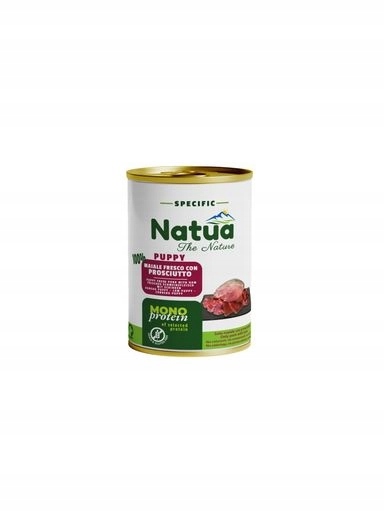 4x Natua (pes) plechovka 400 g Specific Puppy Monoprotein Ham Šunka pro