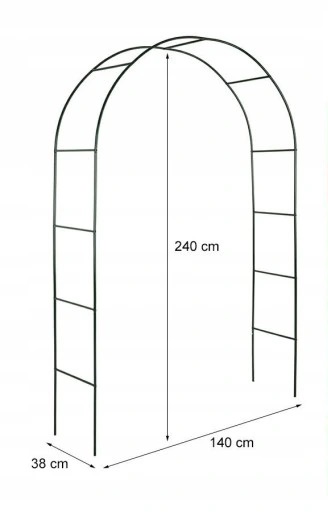 PERGOLA OGRODOWA ŁUK METALOWA 240 CM + GRATIS !! Rodzaj tyczka