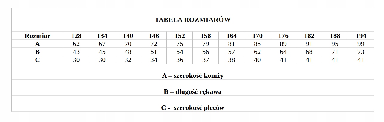 Komża liturgiczna dla ministrantów i posługujących WZROST 188 strecz Marka Inna marka