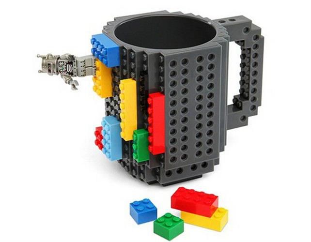 

Klockowy Kubek Szary Klocki W Zestawie 350 ML