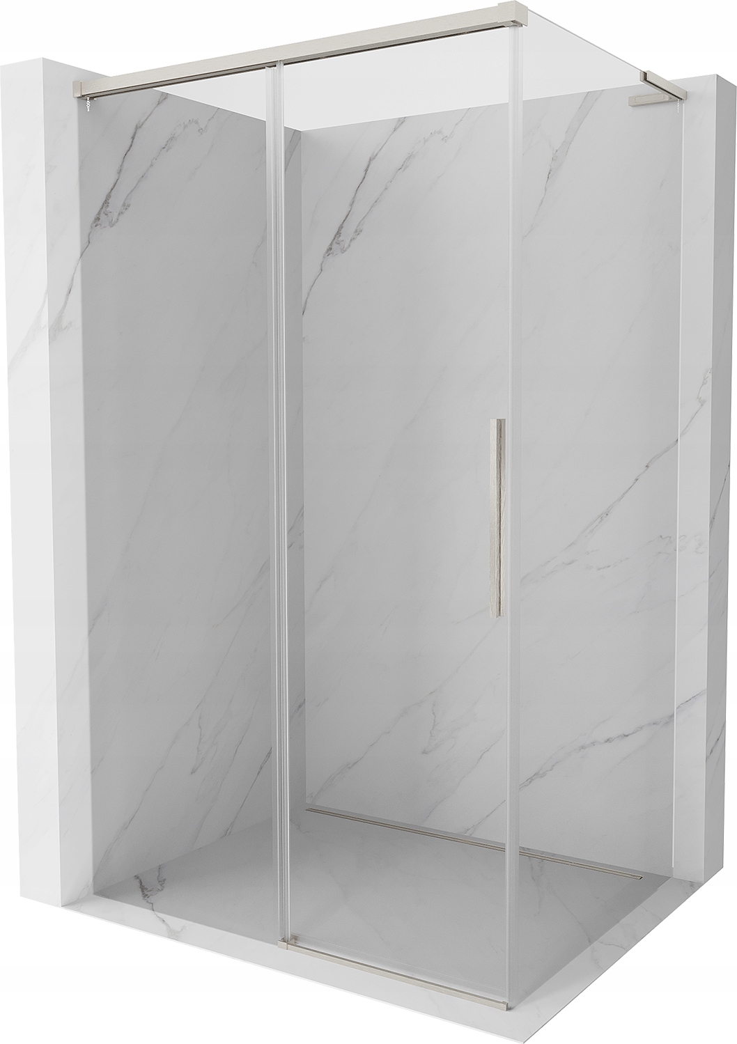 Mexen Rox L Kabina Prysznicowa Rozsuwana 120X80 Transparent Nikiel Szczotka