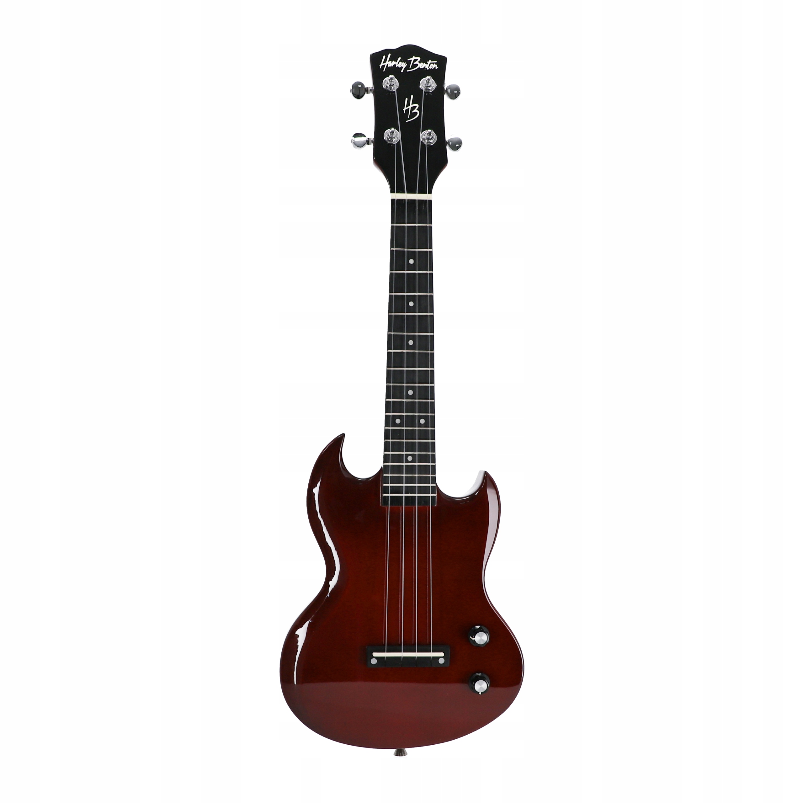 Ukulele koncertowe elektryczne Harley Benton DC Wiśniowe