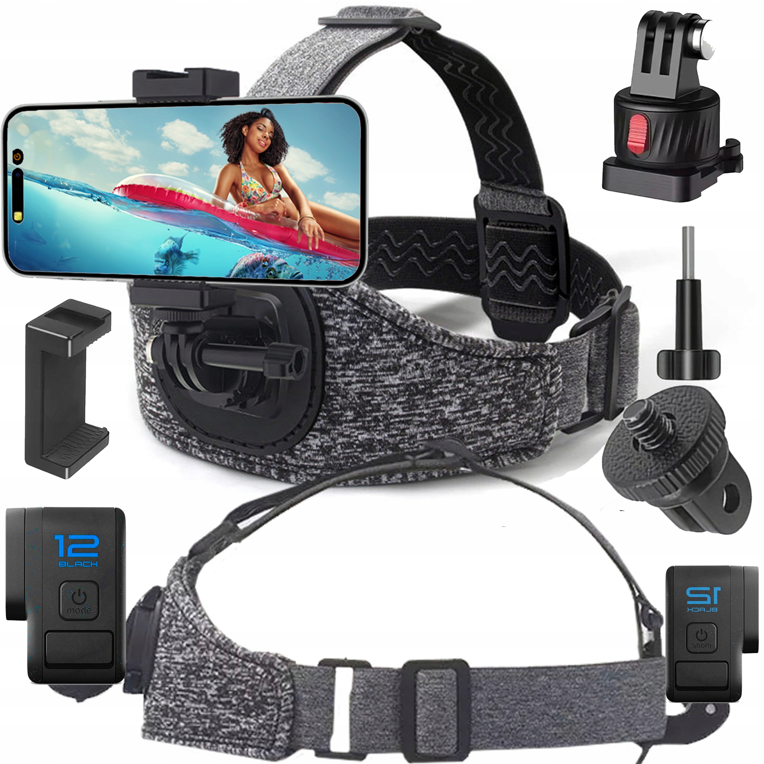 Szelki Opaska na Głowę Kask Uchwyt do Telefonu Smartfona IPhone Samsung