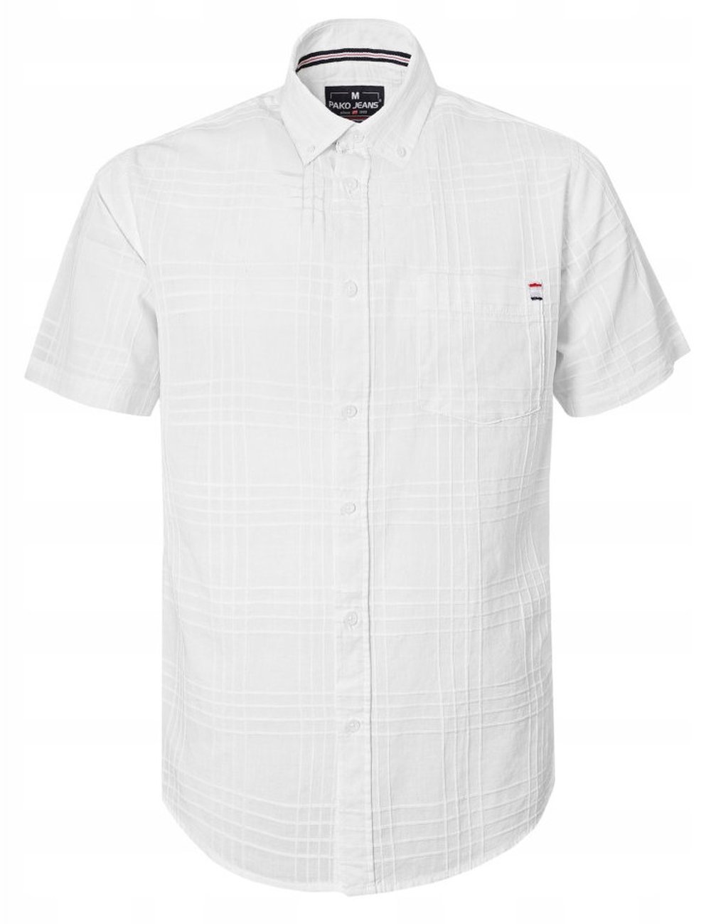 Víkendová pánská košile s vypasovaným Střih Pako Jeans bílá 3XL