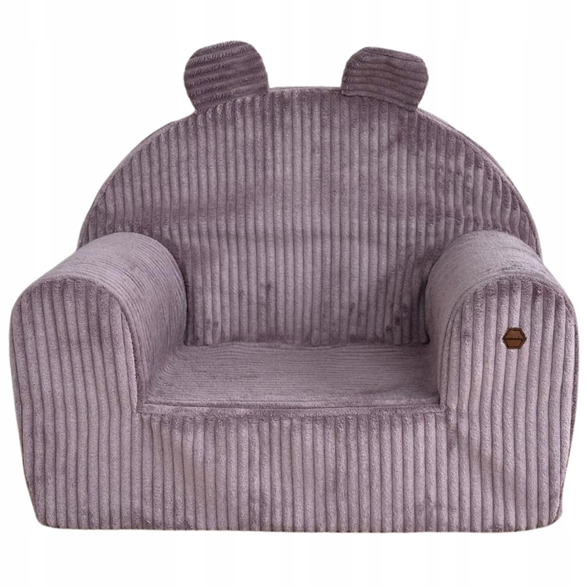 Fotel Dla Dziecka Do Siedzenia Z Pianki Miękki Pufa Sofa Sztruks Lawendowy