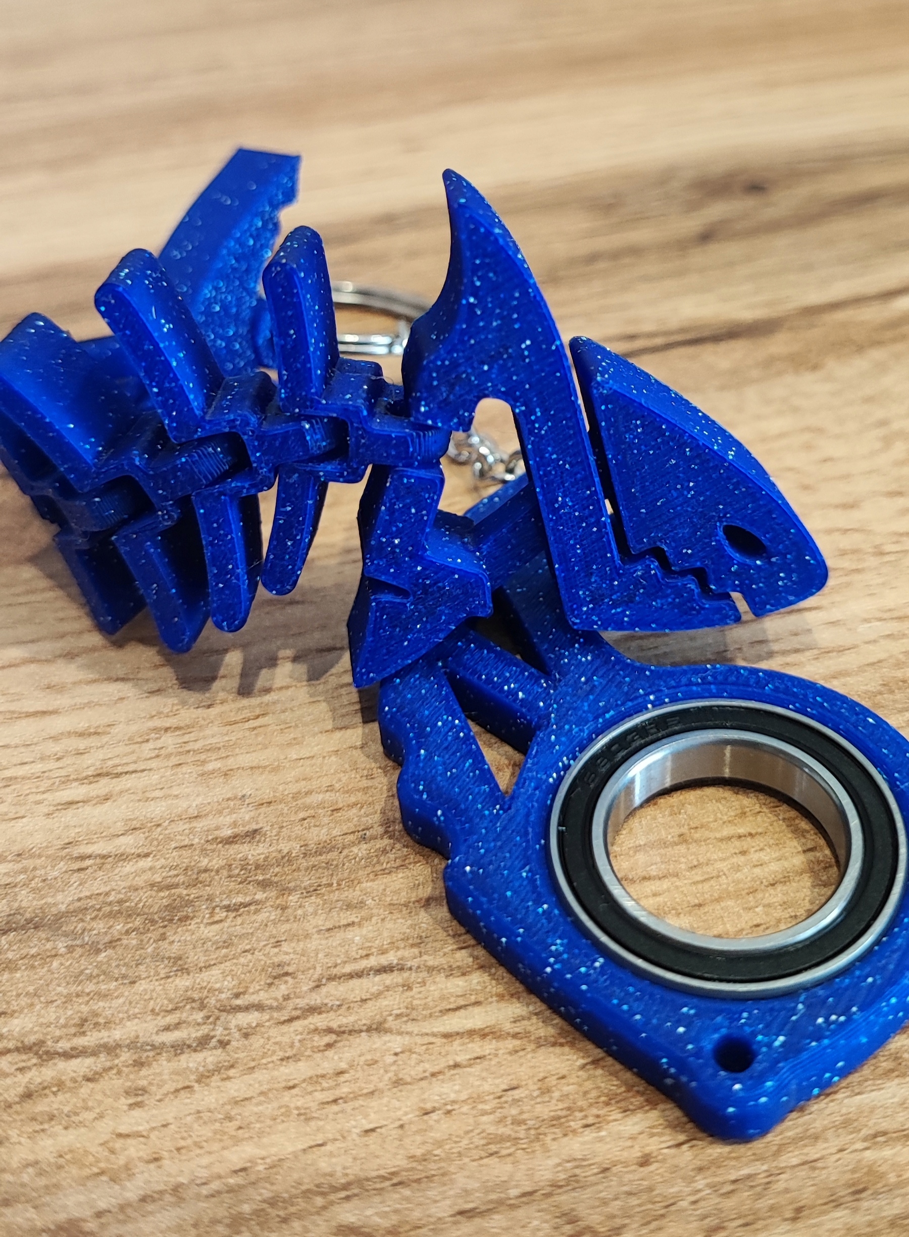 Keyspinner Keyrambit + Rekinek TikTok -GALAXY GRANATOWY-BROKATOWY Rodzaj Fidget Spinner