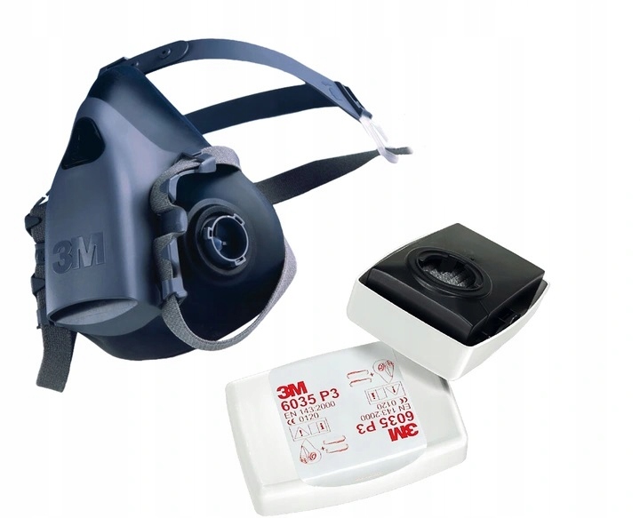 3M 7503 maska silikonowa z filtrami 3M 6035, 2 szt.