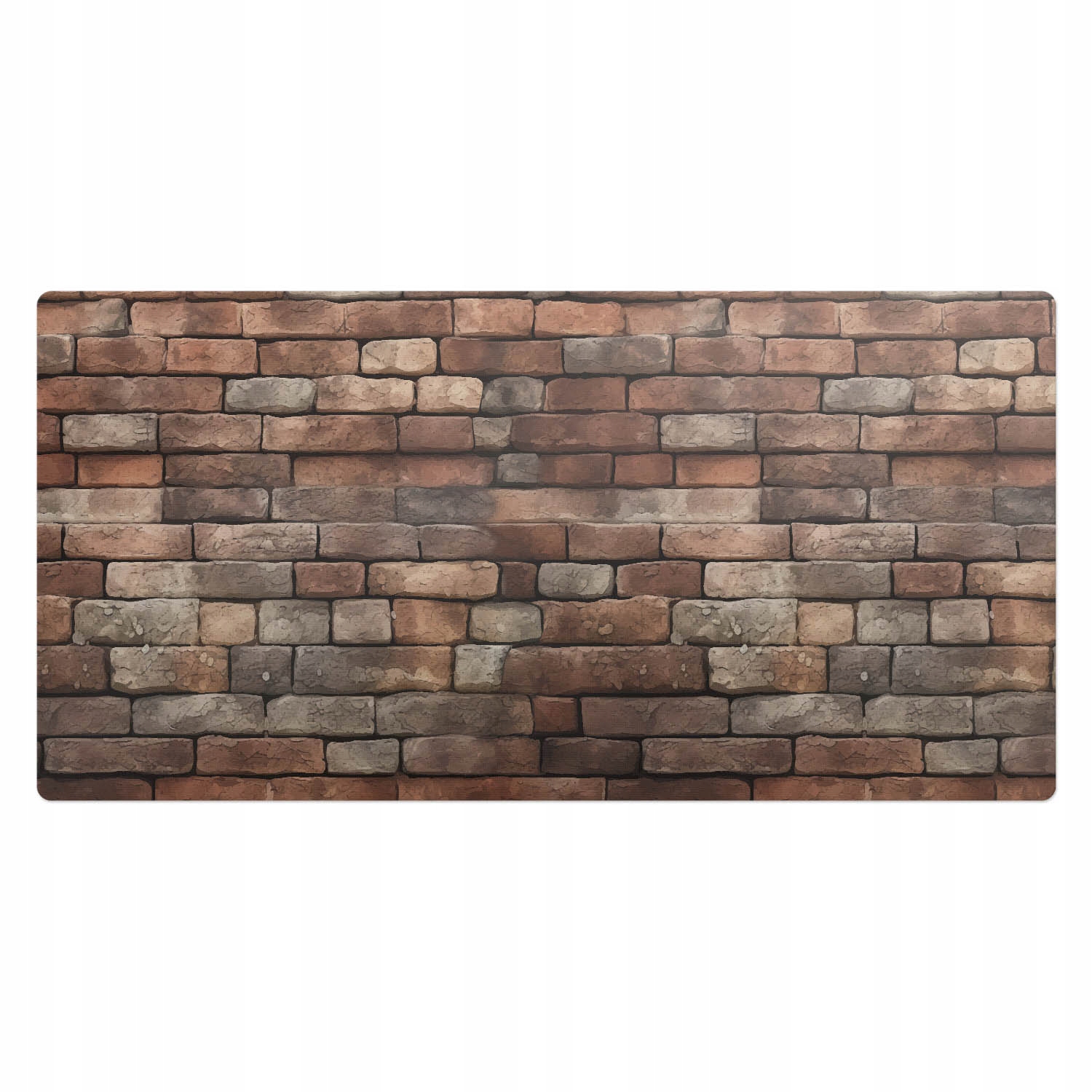 Ochranná podložka na psací stůl do kanceláře Stylová cihla v retro odstínu 100x50 cm