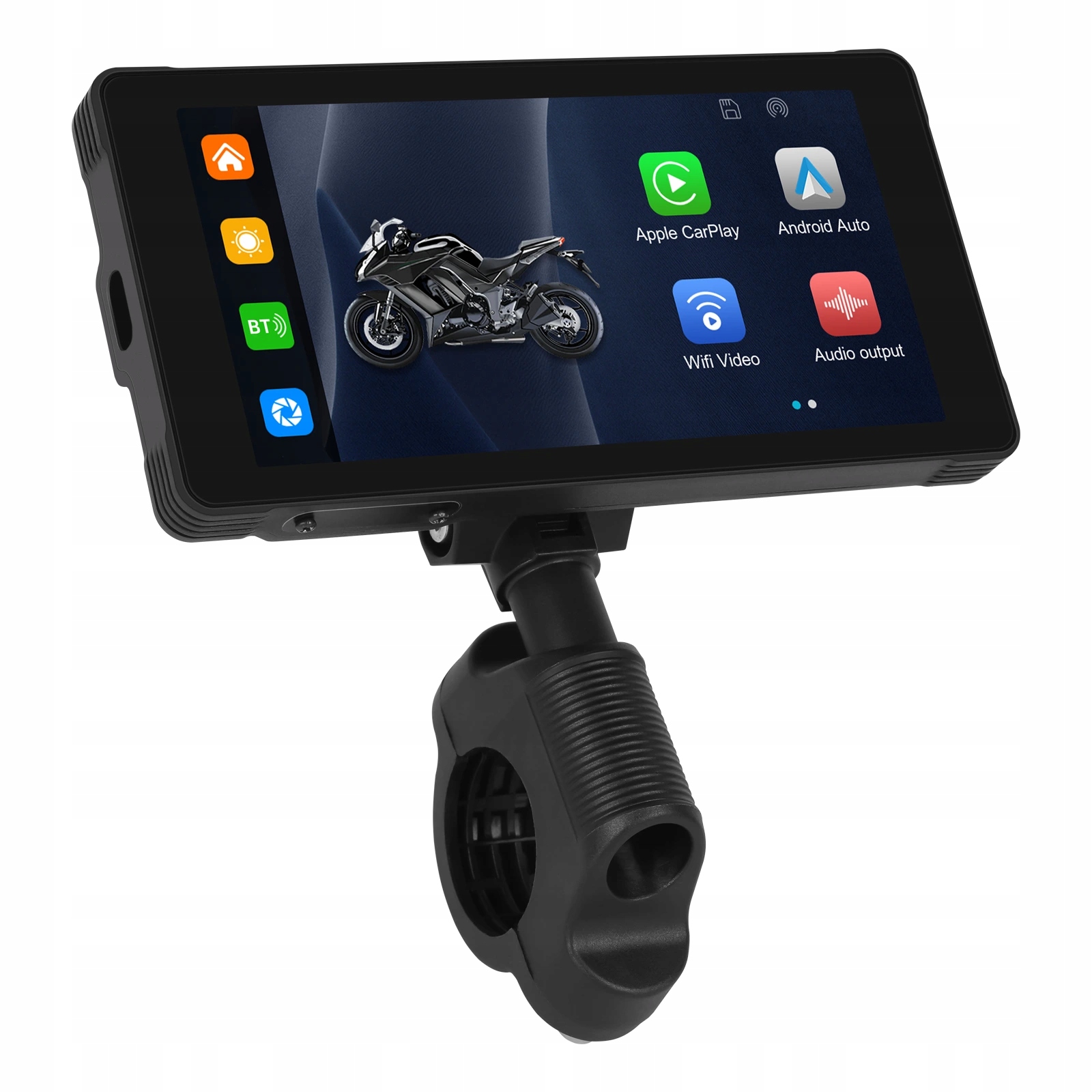 Podofo Multimediální monitor A3501 s CarPlay a AndroidAuto na motocykl