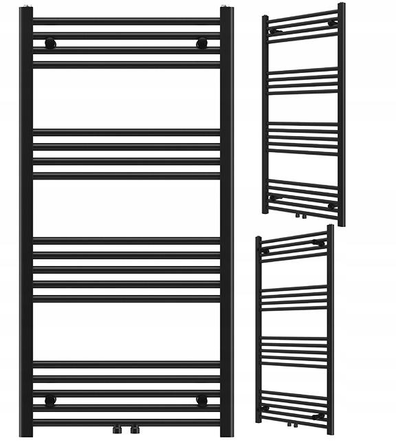 Kúpeľňový Ohrievač Kaloryfer Moderný Čierny 120x60 cm Raven