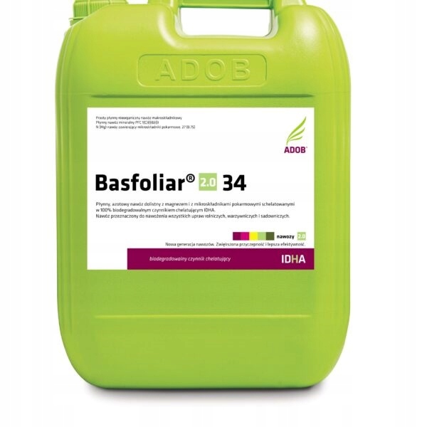 Płynny nawóz dolistny Basfoliar 2.0 34 w białej butelce