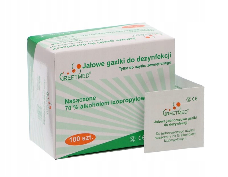 

Gaziki Z Alkoholem Do Dezynfekcji 60x 60mm 100szt