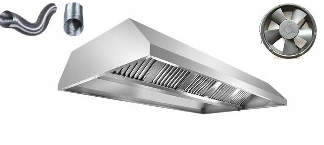 Okap Gastronomiczny Centralny 180x90x40 Wentylator