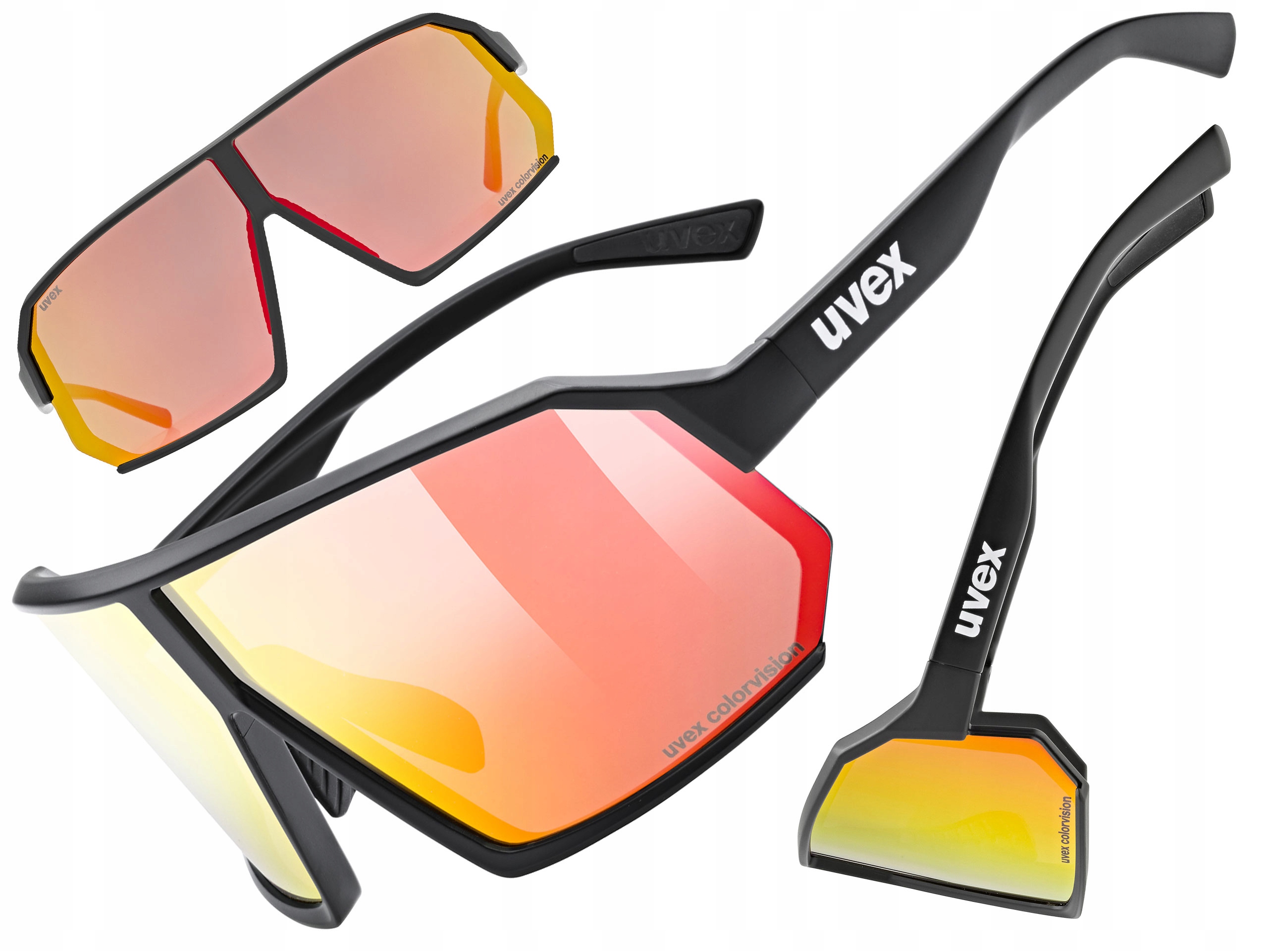 Cyklistické brýle Uvex Sportstyle 237 CV černá matná (zrcadlově červená) S2