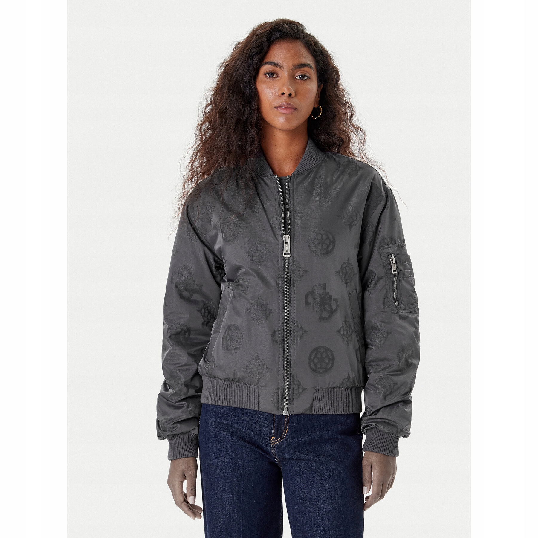 Guess Damskie Kurtka bomber Szary