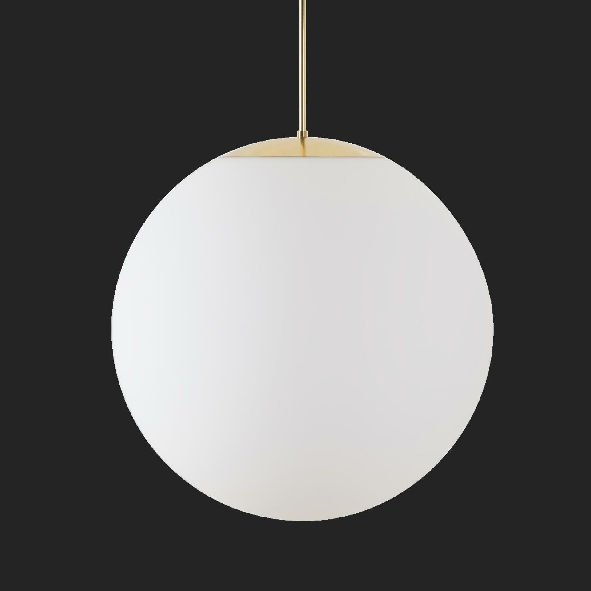 Osmont 62626 Adria P5 Hp závesné sklenené svietidlo mosadz leštená biela IP4