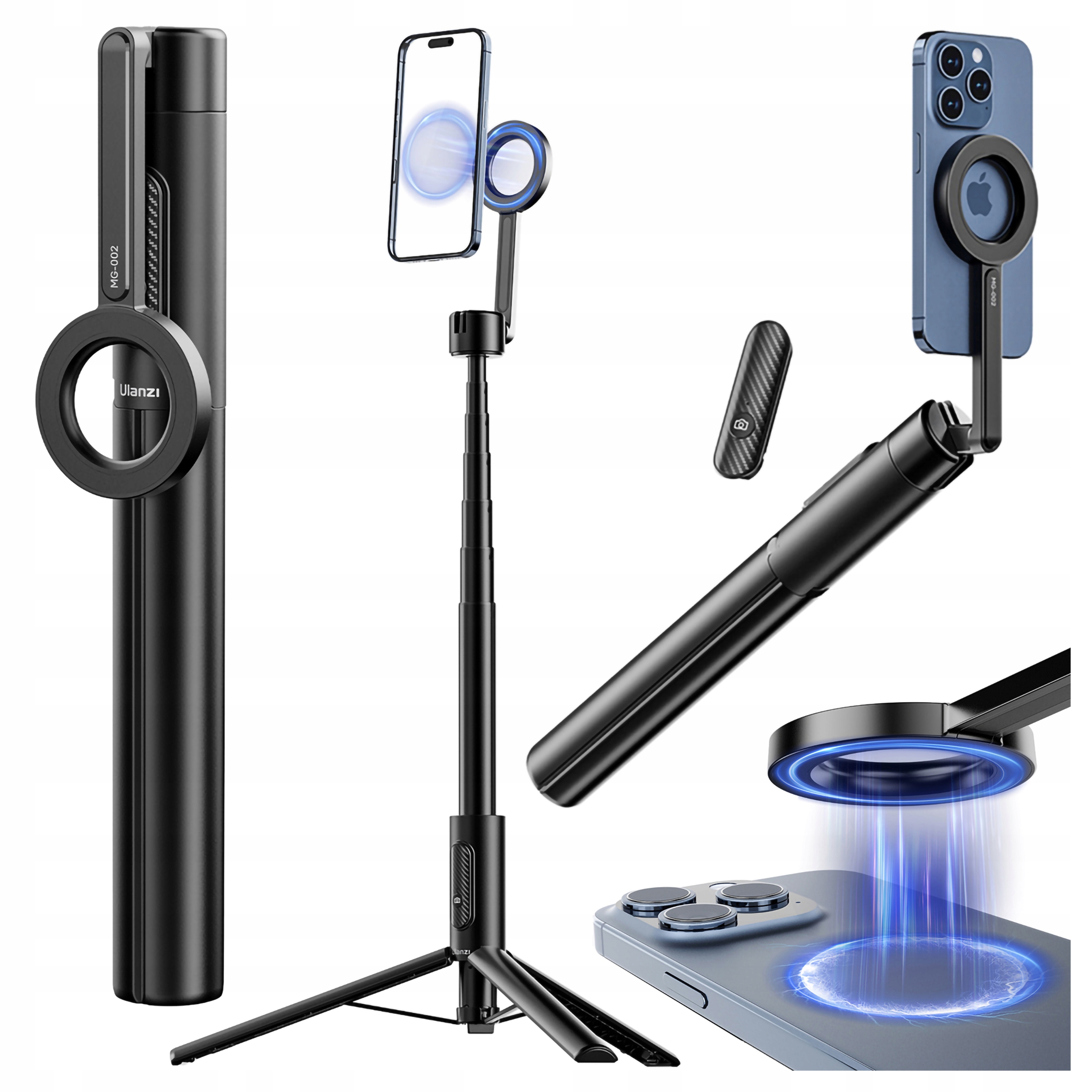 Selfie tyč 2v1 Stativ Monopod Ulanzi pro chytrý telefon iPhone 16 15 14
