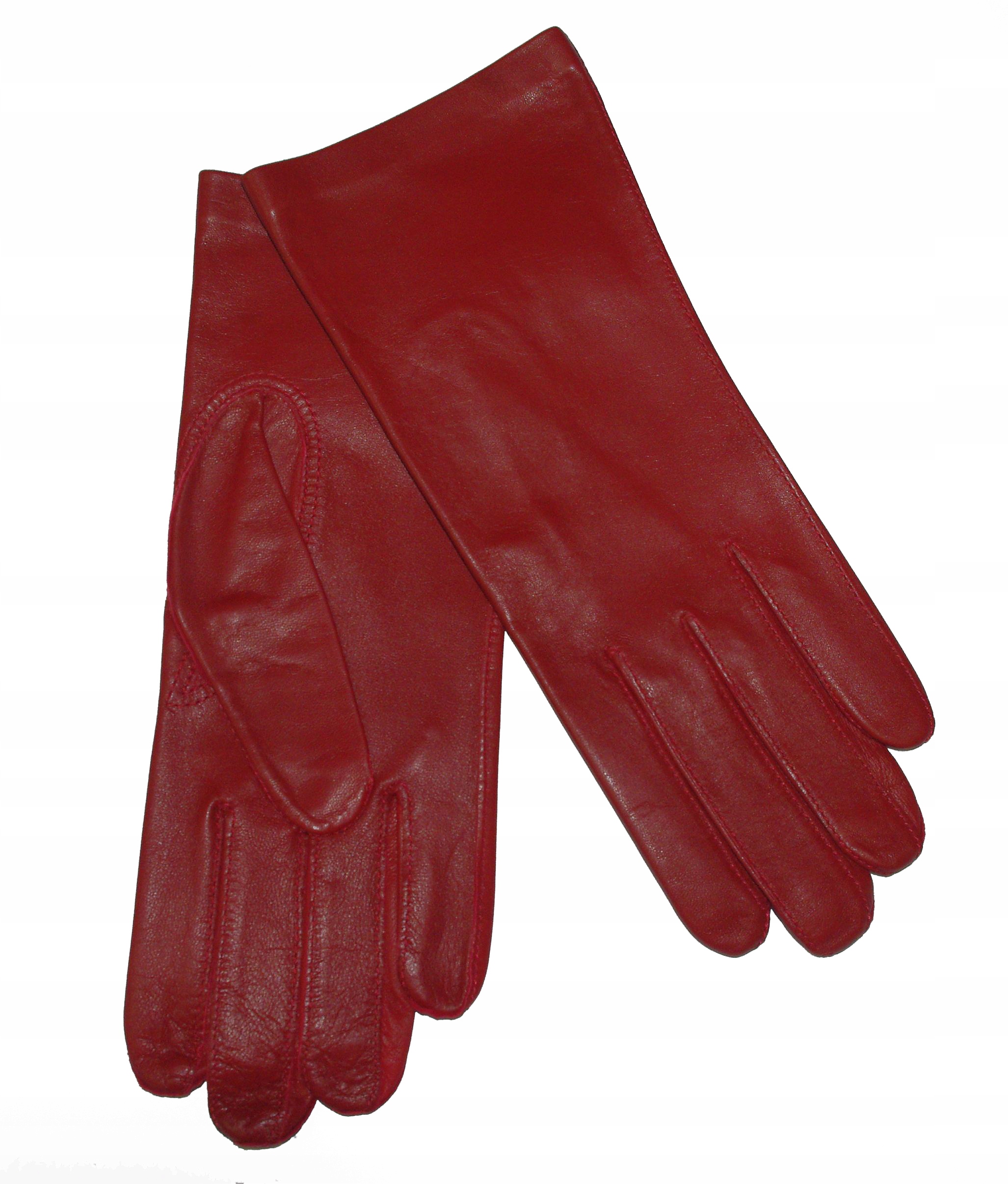 Dámské kožené rukavice bez podšívky Marko 8/21, červené