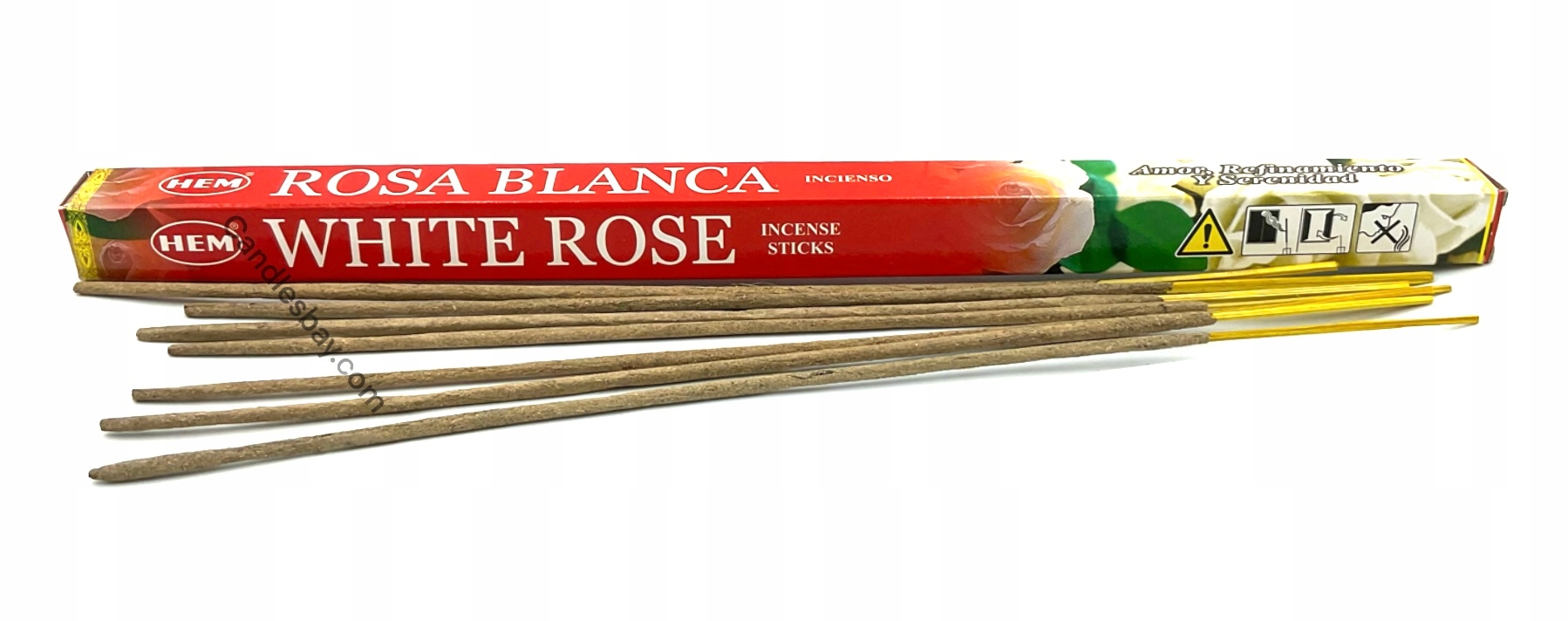 

Kadzidełka dlugie White Rose Biała Róża Hem 8szt