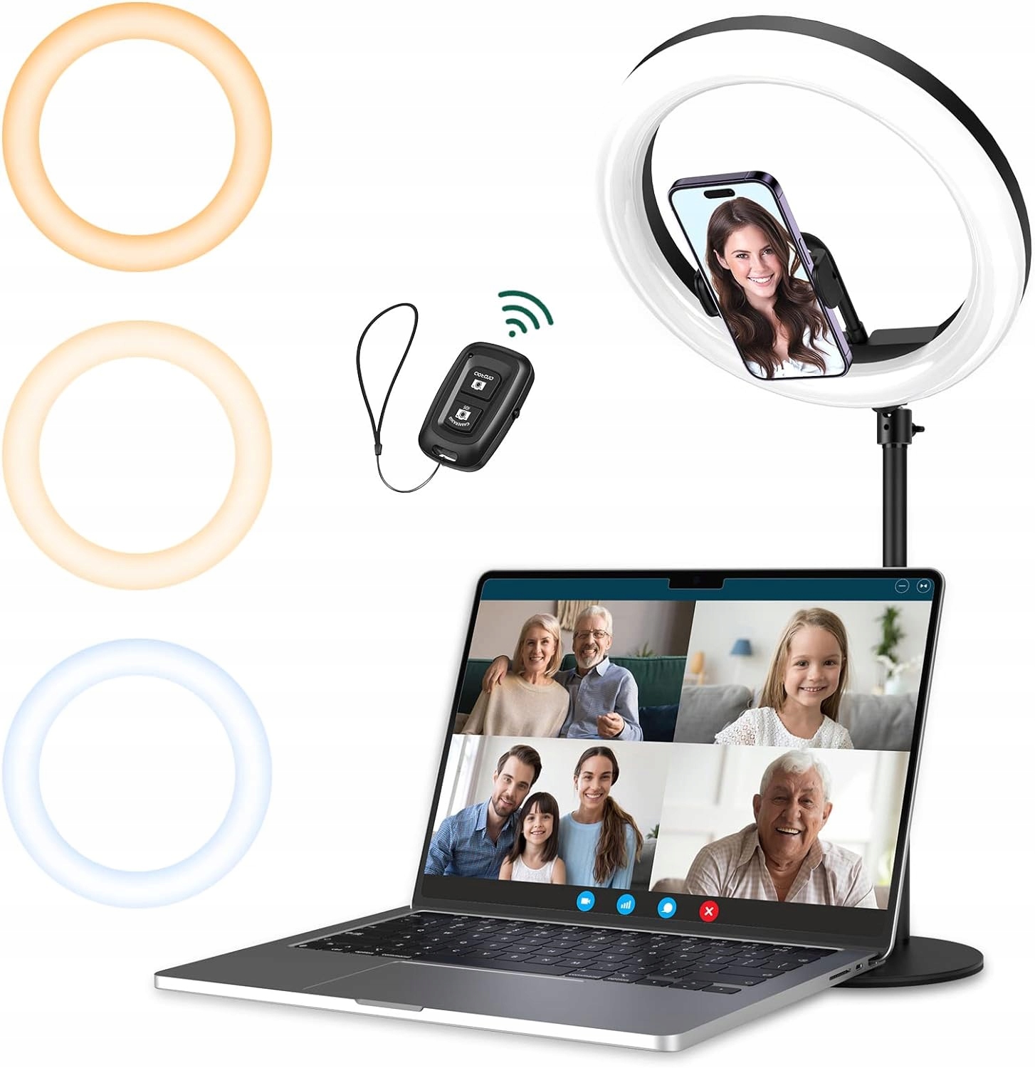 LAMPA PIERŚCIENIOWA 10" LED ZE STOJAKIEM ATUMTEK RING LED