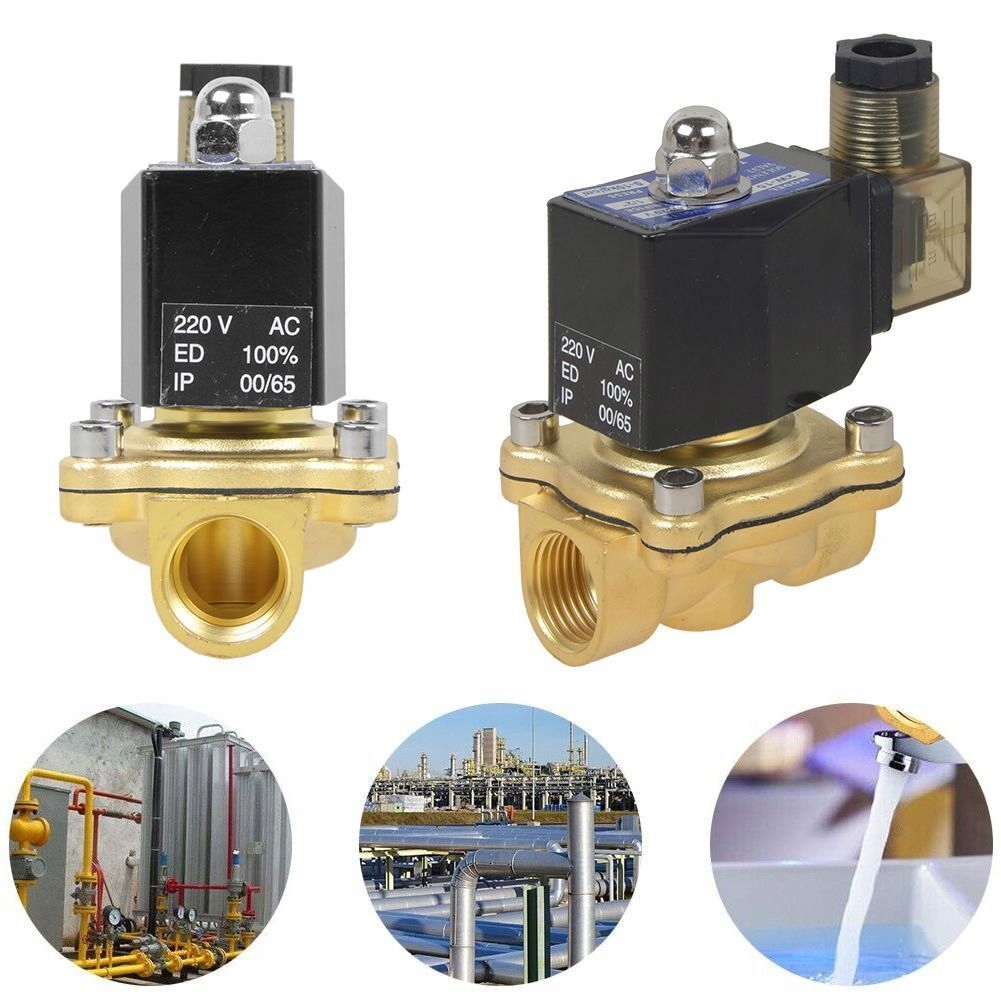 Elektromagnetický Ventil Mosazný 220 V Ac G1" 0-1.0 Mpa Přívod Vody