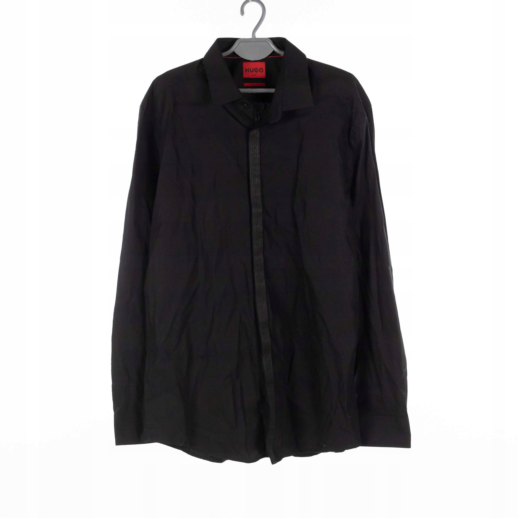 Pánská Košile Hugo Boss Černá Dlouhý Rukáv Slim Elegantní 43 17 XL