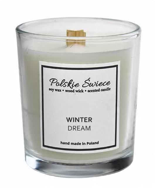 

Winter Dream Świeca sojowa z drewnianym knotem