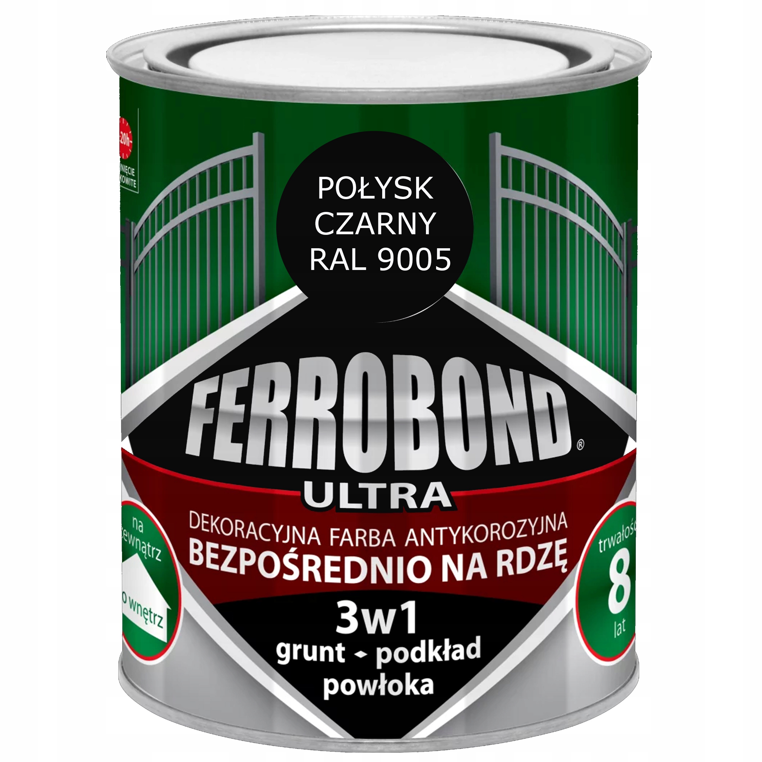 

Farba do Metalu Żeliwa Ferrobond Połysk Czarny
