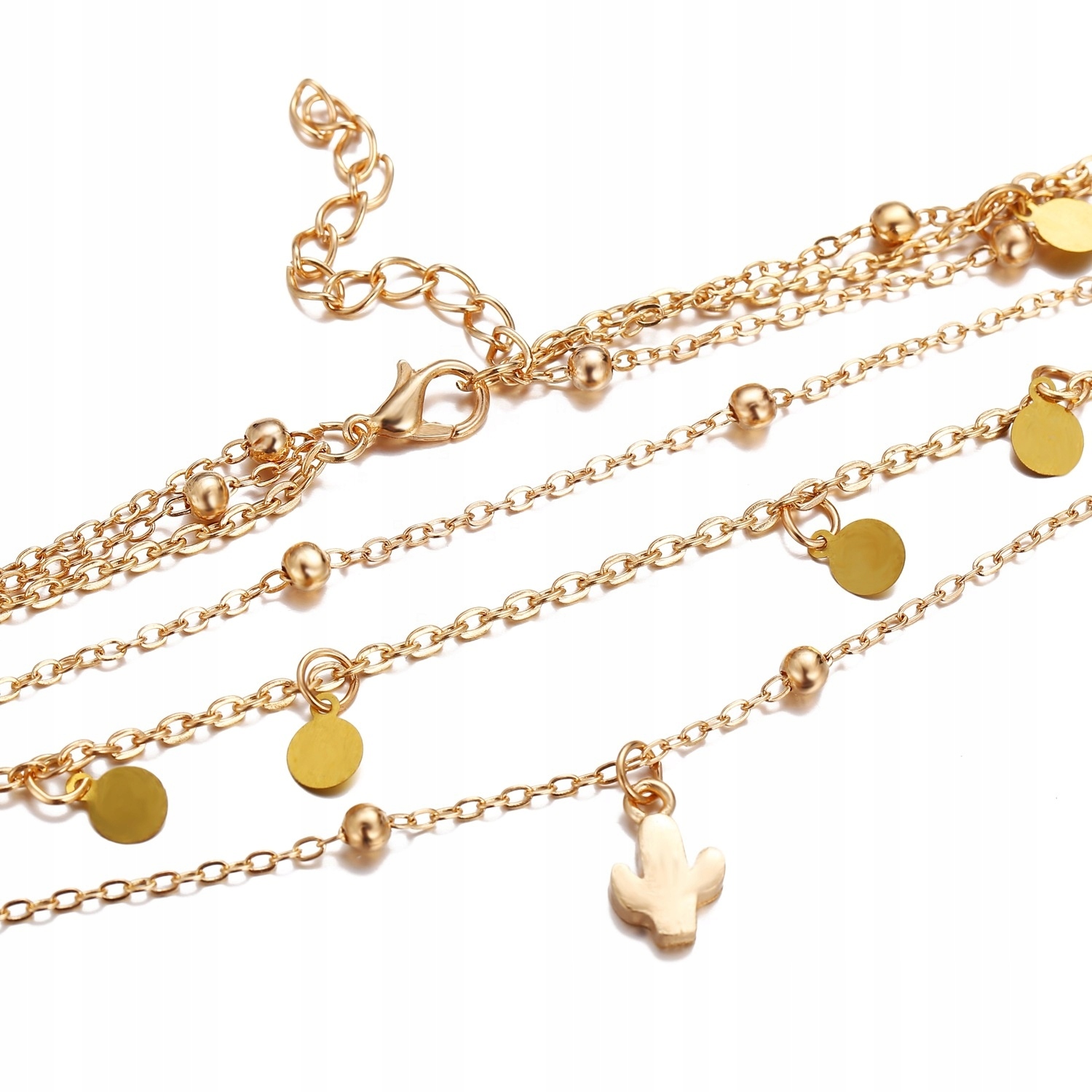 Naszyjnik Łańcuszek damski Celebrytka Długość całkowita 39 cm