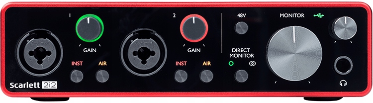 Interfejs Focusrite Scarlett 2i2 3gen Kolor czerwony