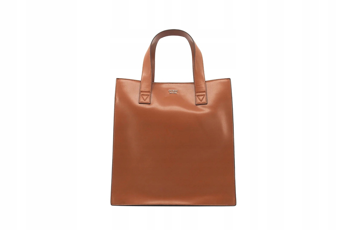 Guess Klasická Hnědá Kabelka Z Ekologické Kůže S Nožičkami 38 x 36 Gga