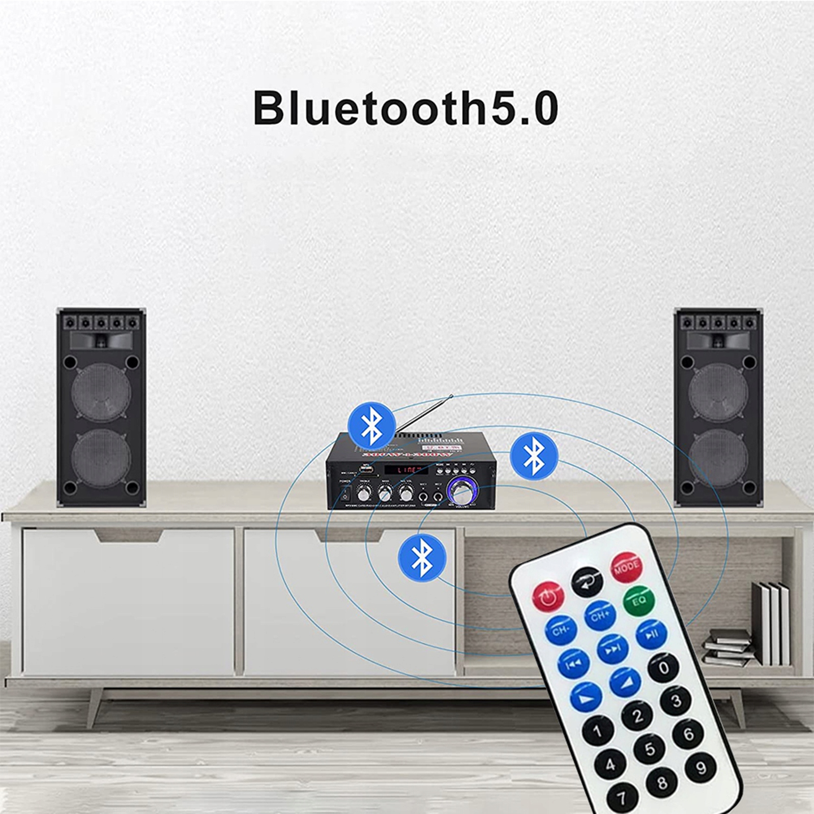 Wzmacniacz HiFi Kina Domowego Surround BT 5.0 FM EAN (GTIN) 0191491395093