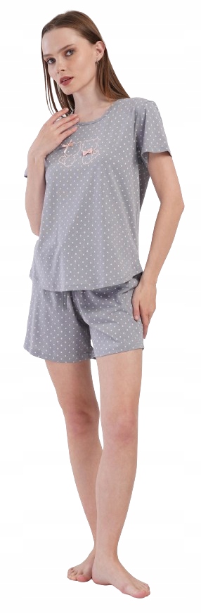 Pyžamo Kočky Pyžamo Hrášky Pár Koček S Mašličkami Tričko Šortky XL