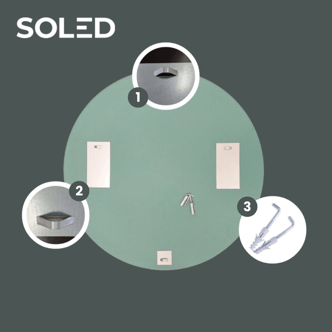 Lustro okrągłe bez ramki łazienkowe 4mm 50 cm float Wysokość 500 mm