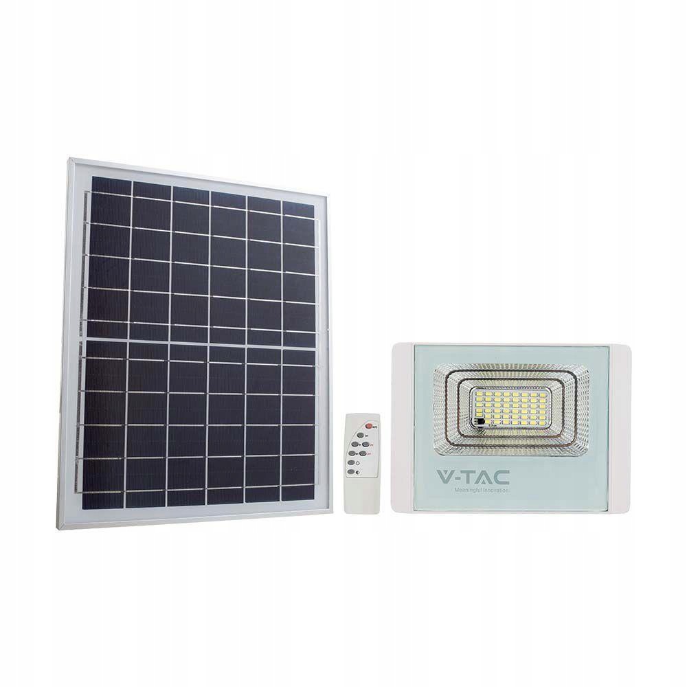 V-tac Solárny Led reflektor 50W biely IP65 diaľkový ovládač časovač VT-300W 4000K