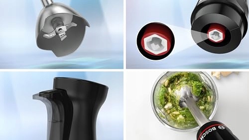 BOSCH Blender Ręczny ErgoMaster Serie 4 1000W Stal Nierdzewna Czarny — miniatura 2
