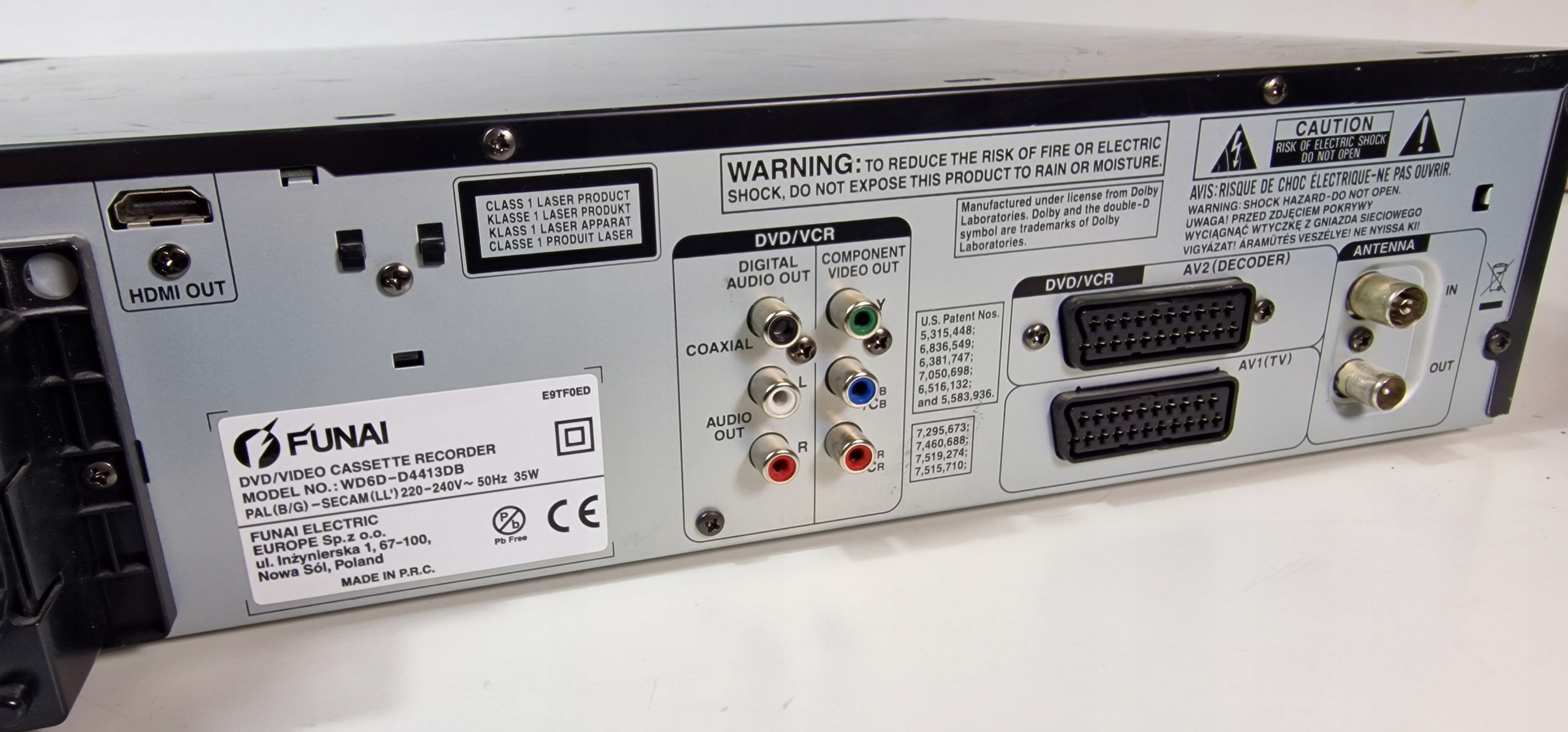 Video i DVD kombo Funai WD6D D4413DB Model WD6D-D4413DB