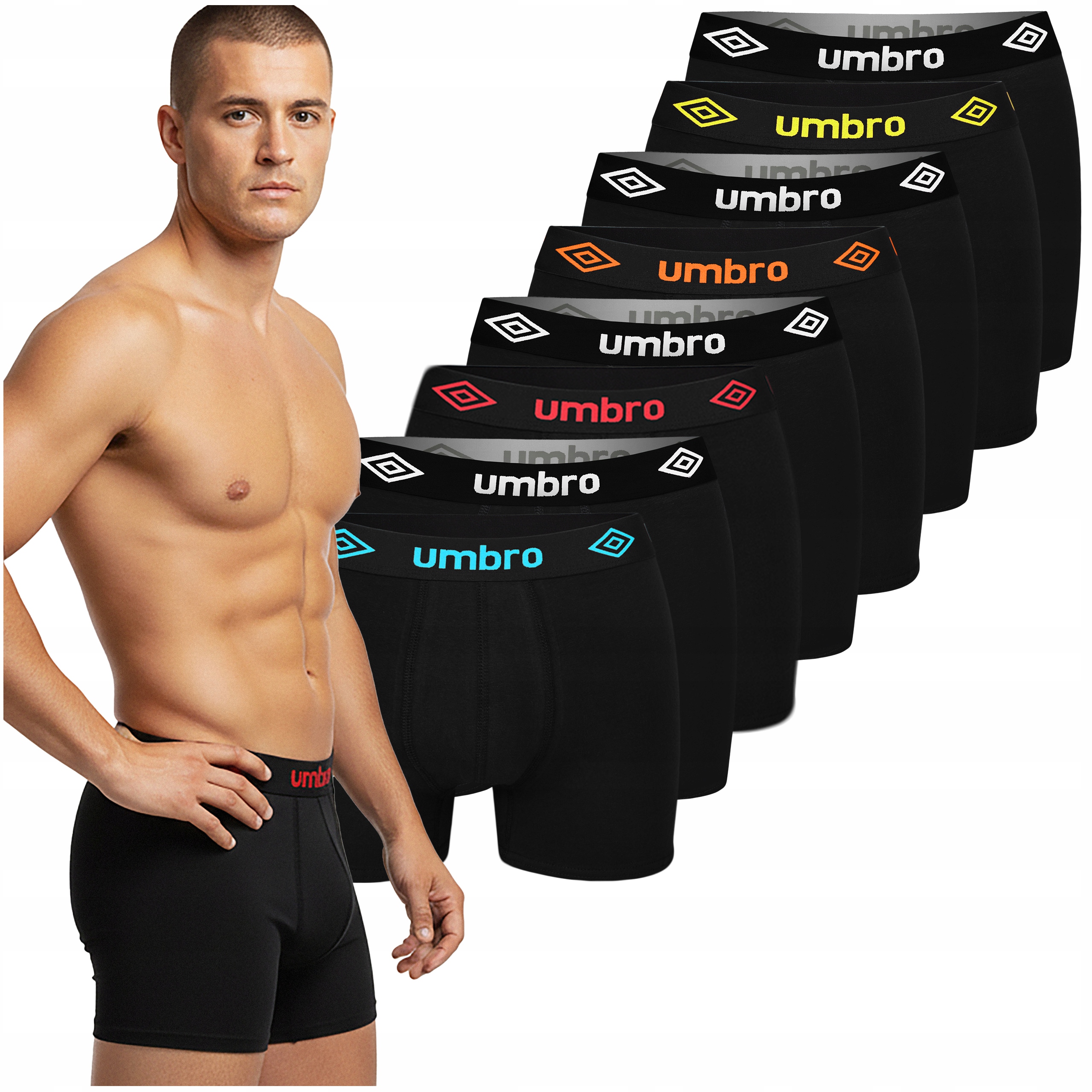 Umbro Bokserki Męskie 8 sztuk BM567 Rozmiar 2XL