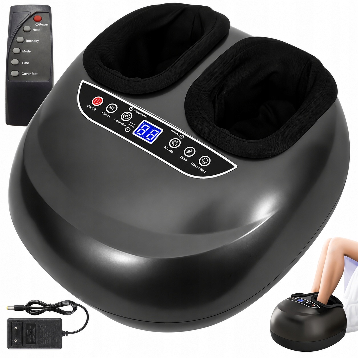 Masażer Do Stóp Ugniatanie Wałkowanie Kompresja Powietrzna Pilot 24W 12V