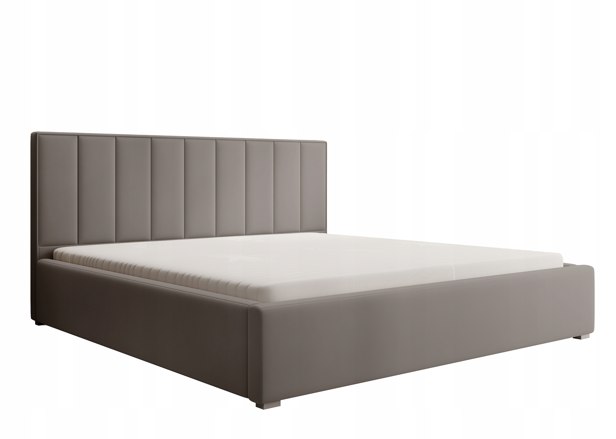 Čalouněná postel Rinus 140 x 200 cm Béžová Kontejner