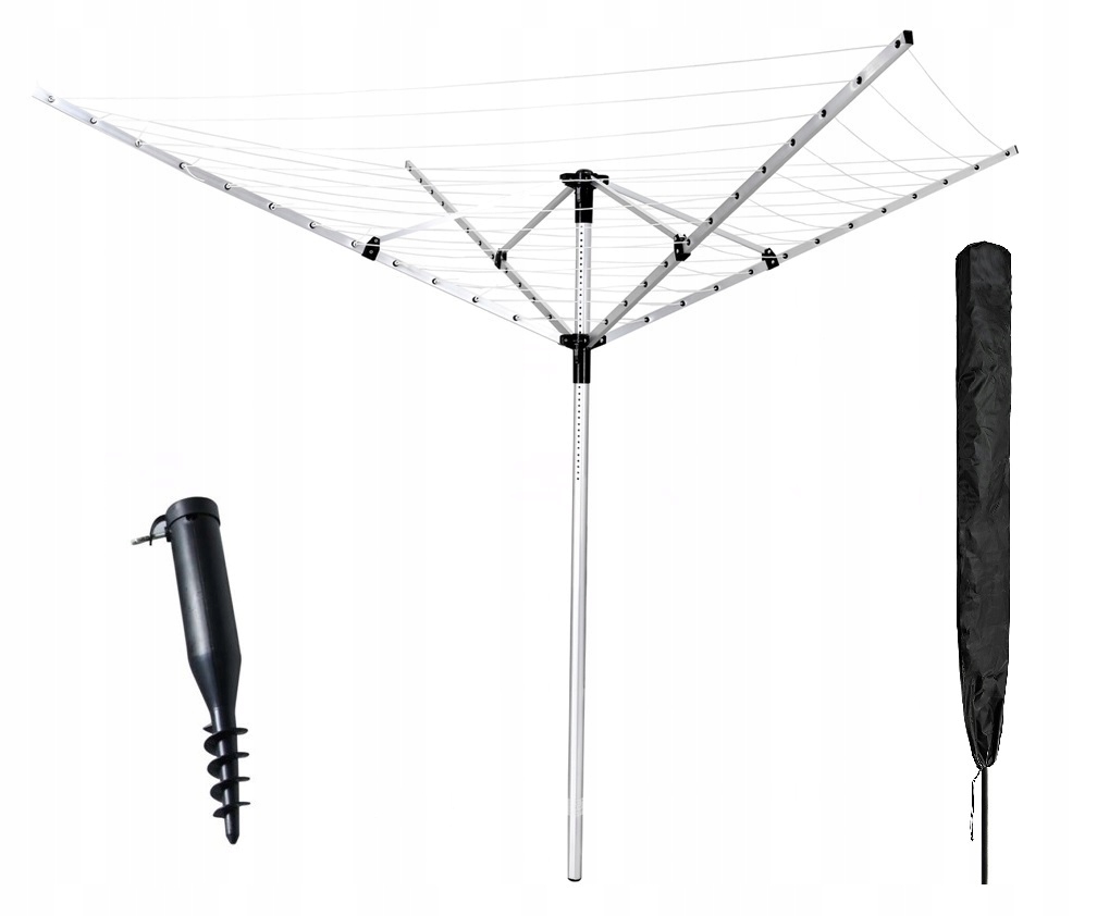 SUSZARKA OGRODOWA NA PRANIE UBRANIA 260 CM 60M DO OGRODU POKROWIEC+ŚWIDER EAN (GTIN) 5903089065227