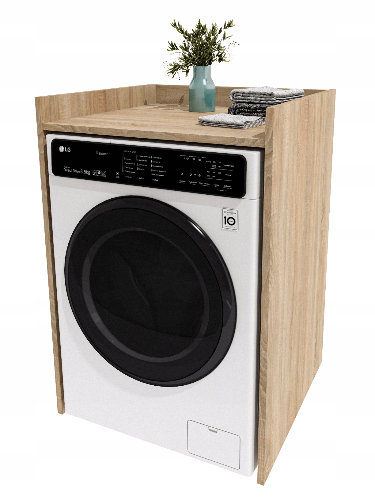 Skříňka na pračku Hl. 62 cm Dub Sonoma, pouzdro na pračku 97x66x62 cm