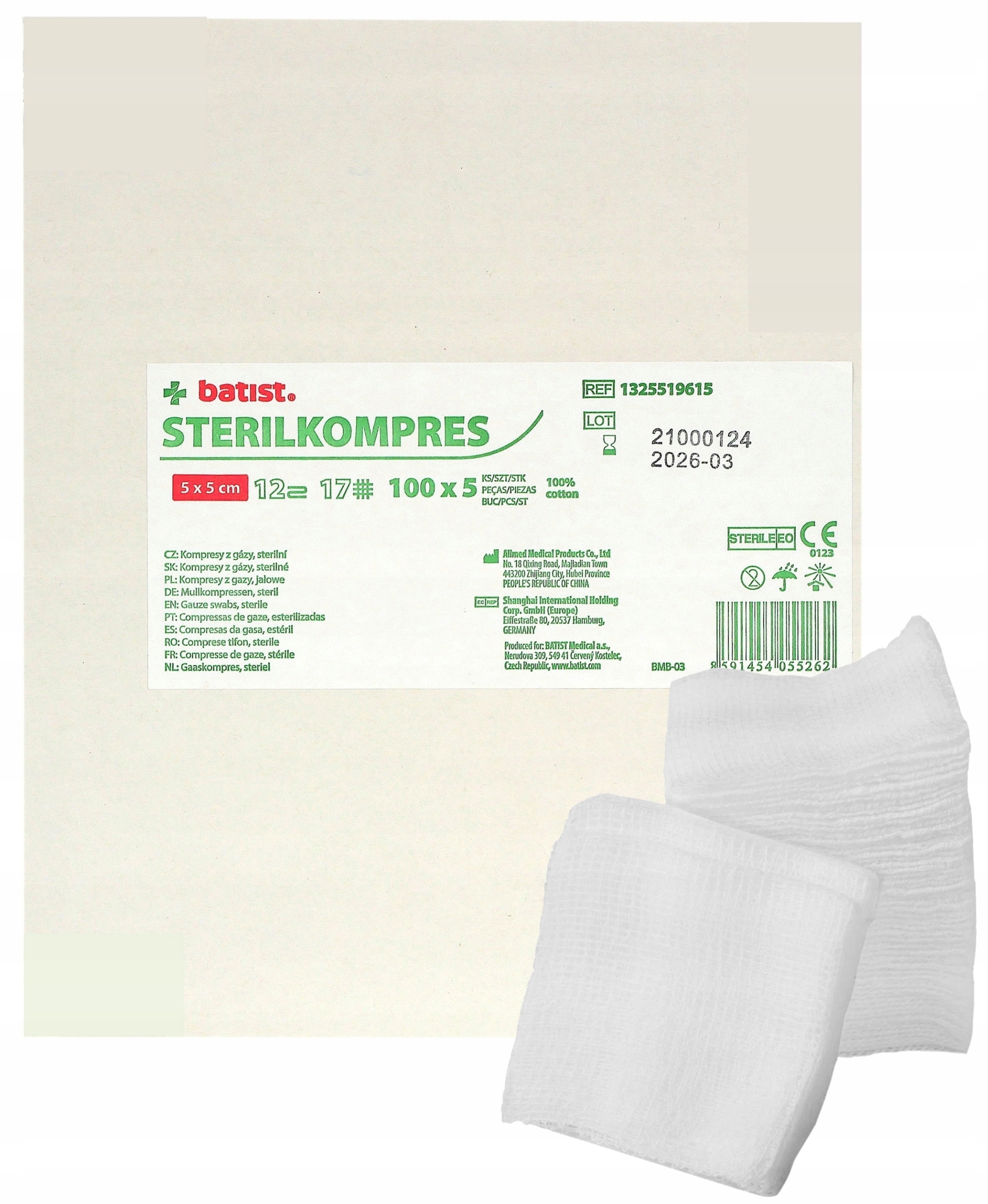 

Kompresy jałowe gazowe gazik 5x5 cm 500 sztuk