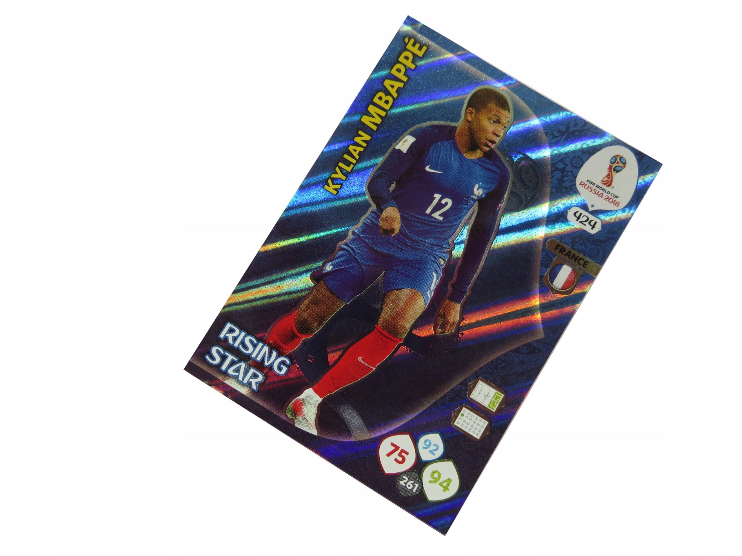 Panini World Cup Russia 2018 Karta Piłkarska Rising Star Kylian Mbappe 424