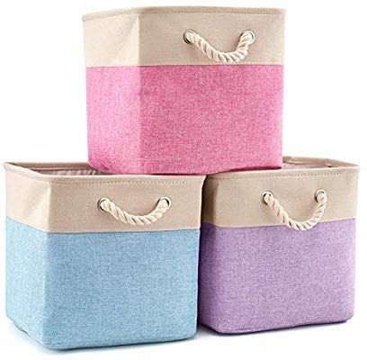 3x pojemnik organizer kosz z tkaniny do przechowywania