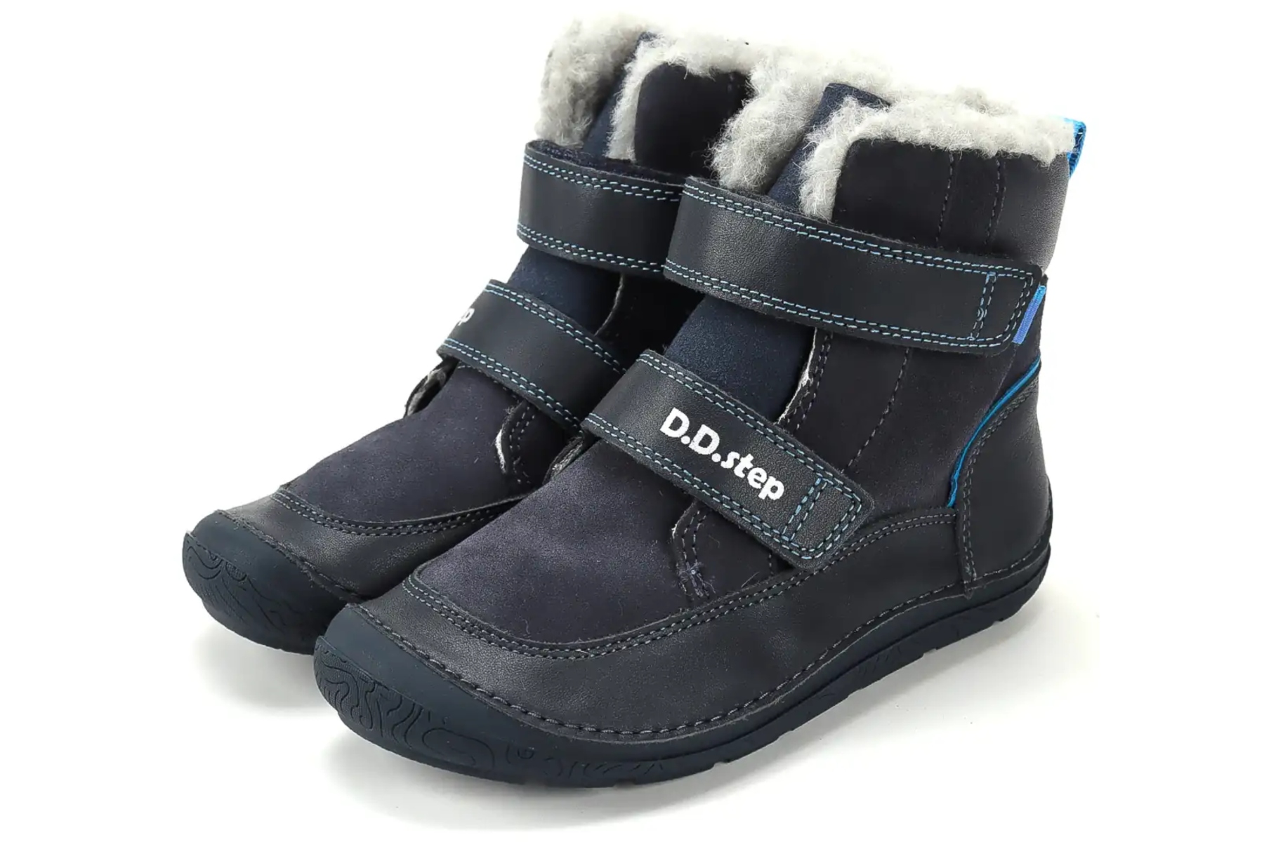Buty zimowe dziecięce Trzewiki dla chłopca Ocieplane na Rzepy DDStep r. 32