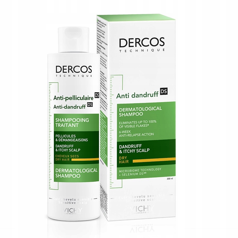 Vichy Dercos Anti-dandruff Szampon Przeciwłupieżowy Do Włosów Suchych 200ml