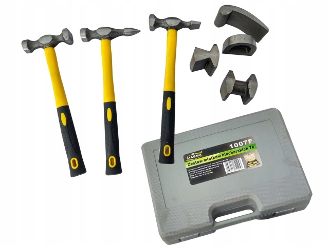 ZESTAW BLACHARSKI KOWADEŁKA MŁOTKI BLACHARSKIE 7 ELEMENTÓW MAGMA