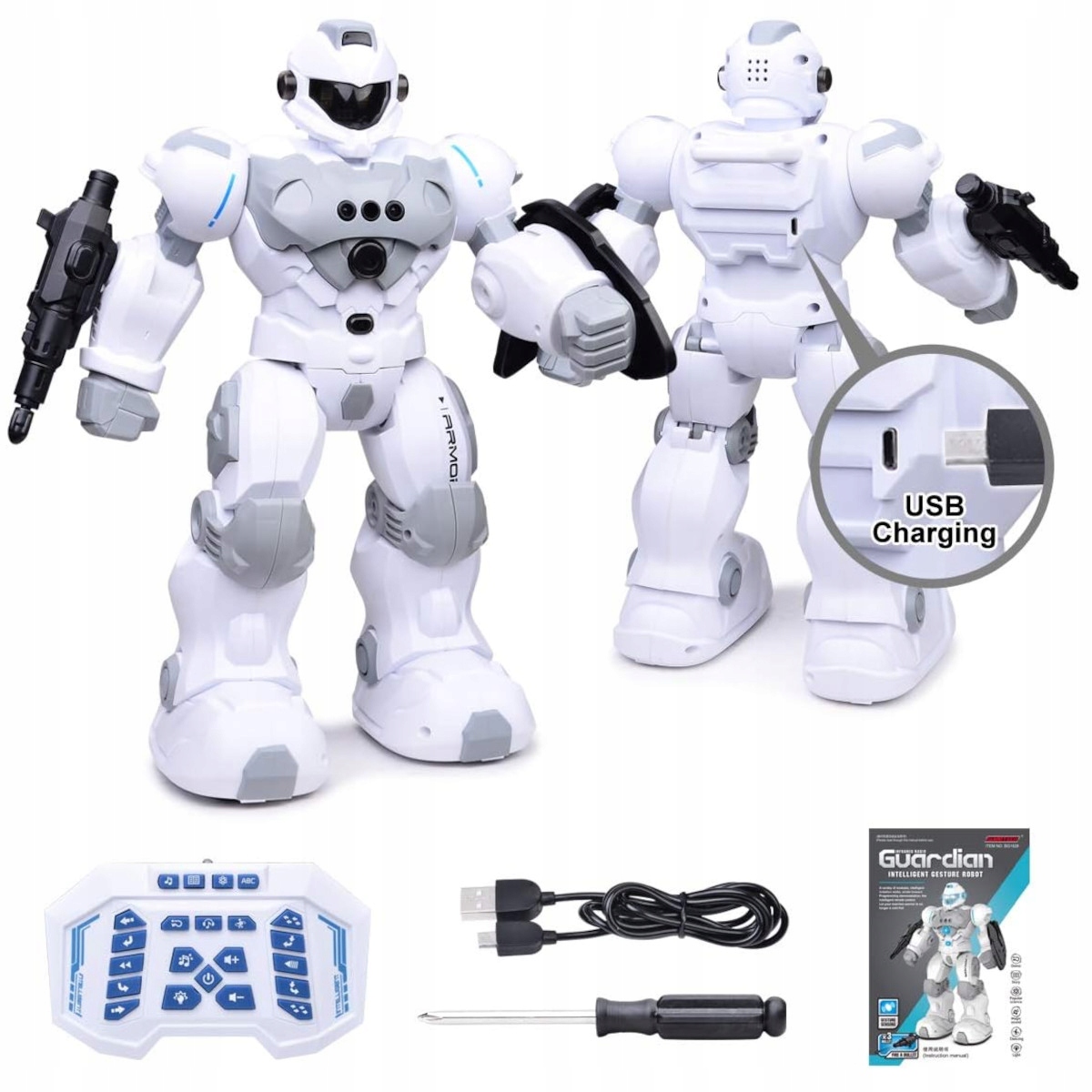 INTELIGENTNY ROBOT RC ZDALNIE STEROWNY GESTEM PILOTEM PROGRAMOWANIE Wiek dziecka 6 lat +