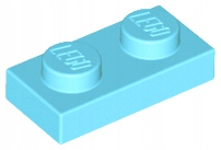 

Lego 3023 Płytka 1x2 lazurowa jasna Nowa (1g)